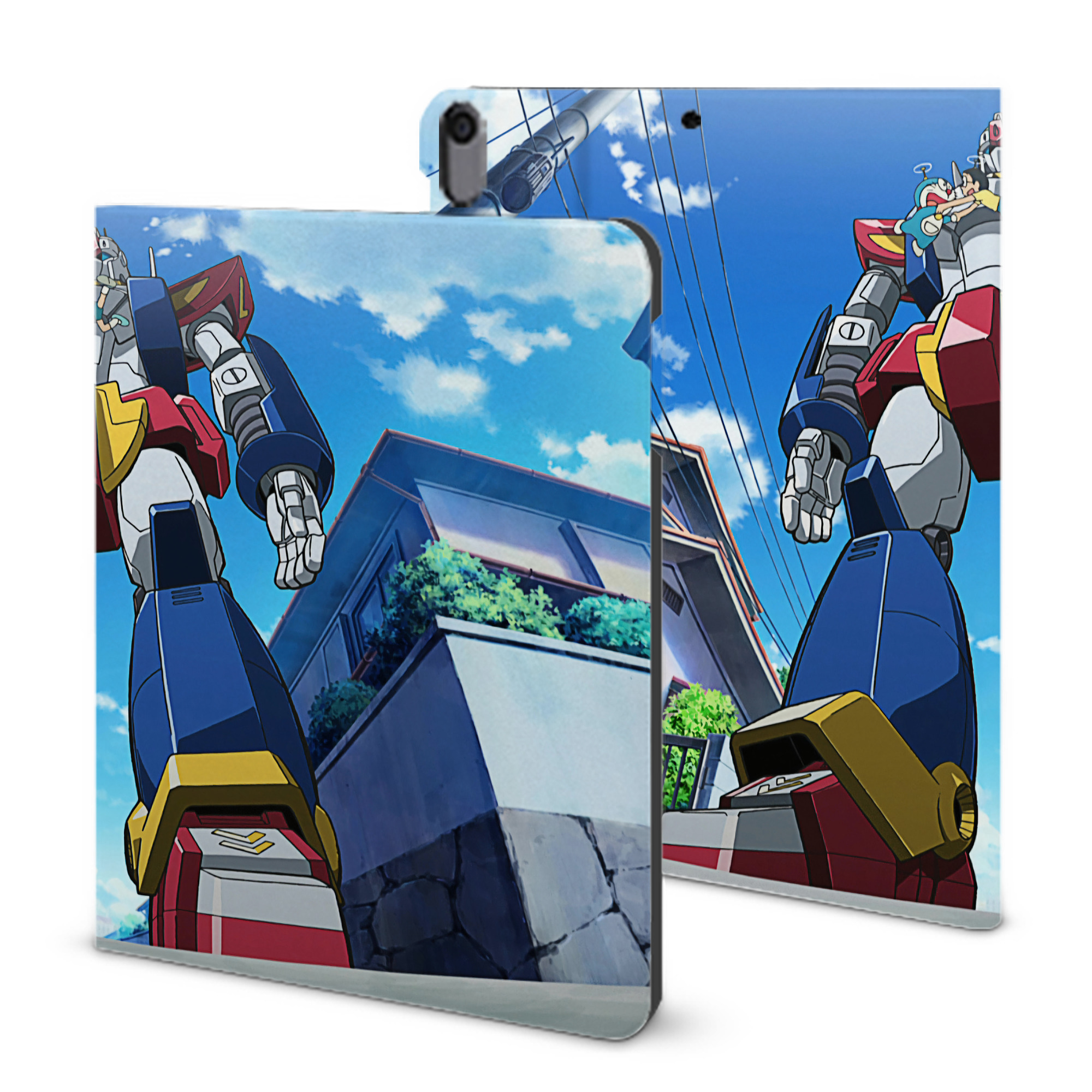 （画像用） ドラえもん Doraemon IPad ケース ブック型 PUレザー TPU 耐衝撃 軽量 薄型 ペン収納なし 全面保護 IPad 各モデル対応
